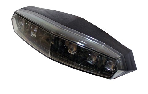 KOSO Mini LED-Rücklicht, getöntes Glas, mit Befestigungsbolzen M5, E-gepr.