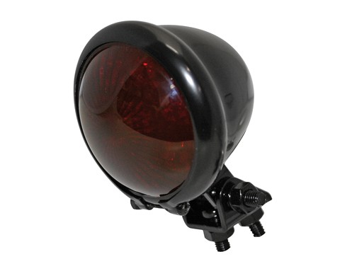 SHIN YO LED-Rücklicht BATES STYLE, schwarzes Gehäuse, rotes Glas