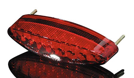 SHIN YO LED-Mini-Rücklicht NUMBER1, mit Nummernschildbeleuchtung, rotes Glas