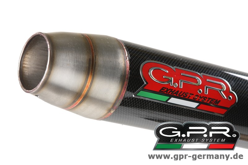 GPR Deep Tone Carbon KTM Duke 390 2013-14 Slip On Endschalldämpfer Auspuff mit Kat