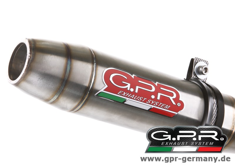 GPR Deep Tone Edelstahl KTM Duke 390 2013-14 Slip On Endschalldämpfer Auspuff mit Kat
