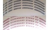 Felgenrandaufkleber KK-Design Kawasaki Z 1000 SX dkl.grau/rot