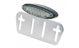 SHIN YO LED-Mini-Rücklicht klar, mit Nummernschildplatte, Gehäuse schwarz