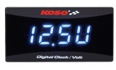 Batteriespannungsanzeige und Uhr KOSO für alle 12 V Gleichstrom-Batterien