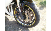 Vorgekrümmte Felgenbettaukleber für Yamaha YZF 750 SP, glänzend weiß