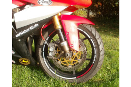 Felgenrandaufkleber für Honda CBR 1000 RR Design \"King Kenny\" zweifarbig