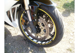 Vorgekrümmte Felgenbettaukleber für Yamaha YZF 750 SP, glänzend weiß