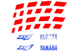 Felgenbettaufkleber für Yamaha YZF R1 - rot / blau