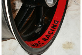 Vorgekrümmte Felgenbettaufkleber für Honda CBR 600, HRC, glänzend rot